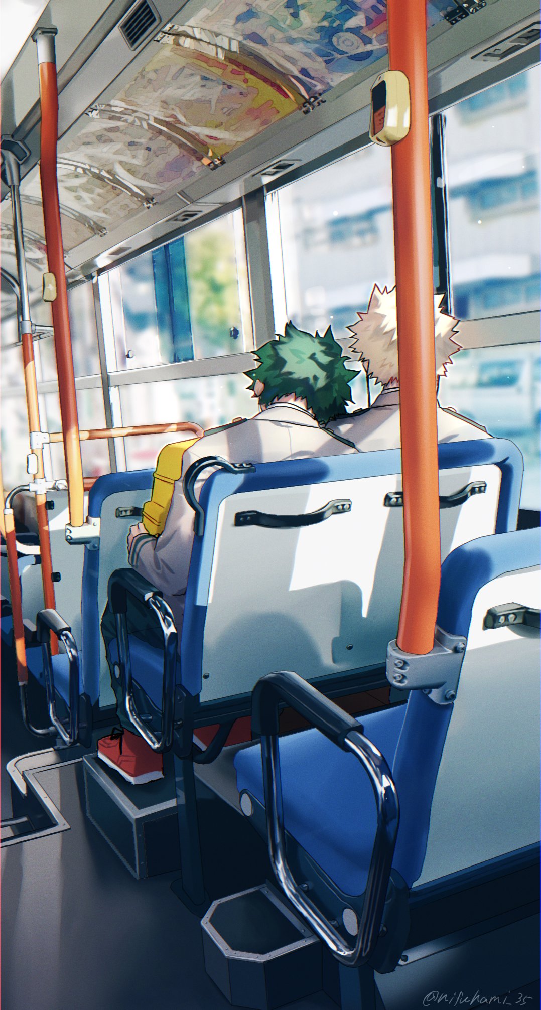 Deku and Bakugou ride on a bus. By nifuhami_35. | Scrolller