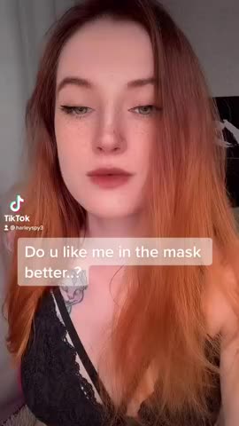 Do you like me in the mask or without? | Scrolller