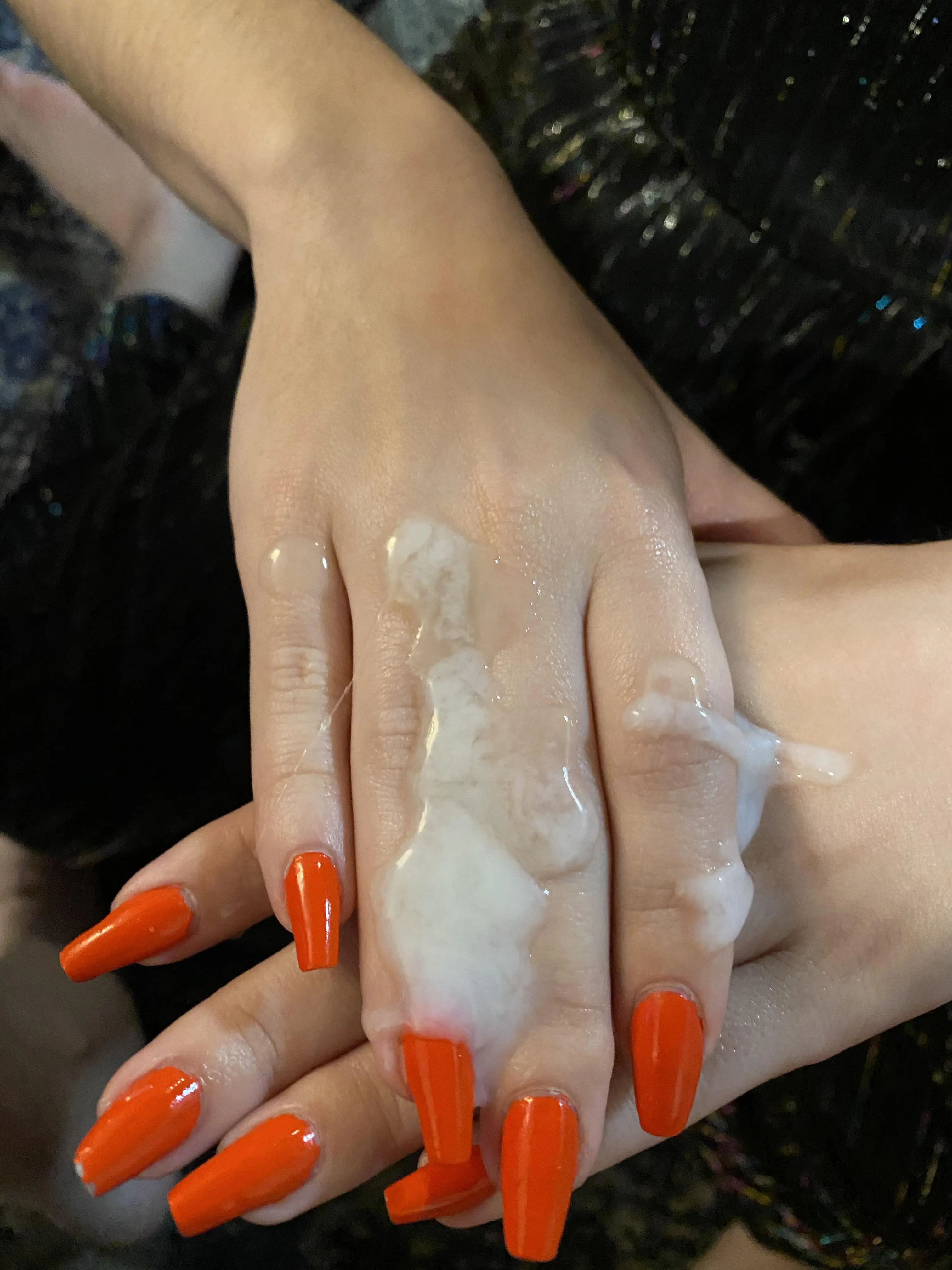 Do you think this is a good amount of cum on my nails?