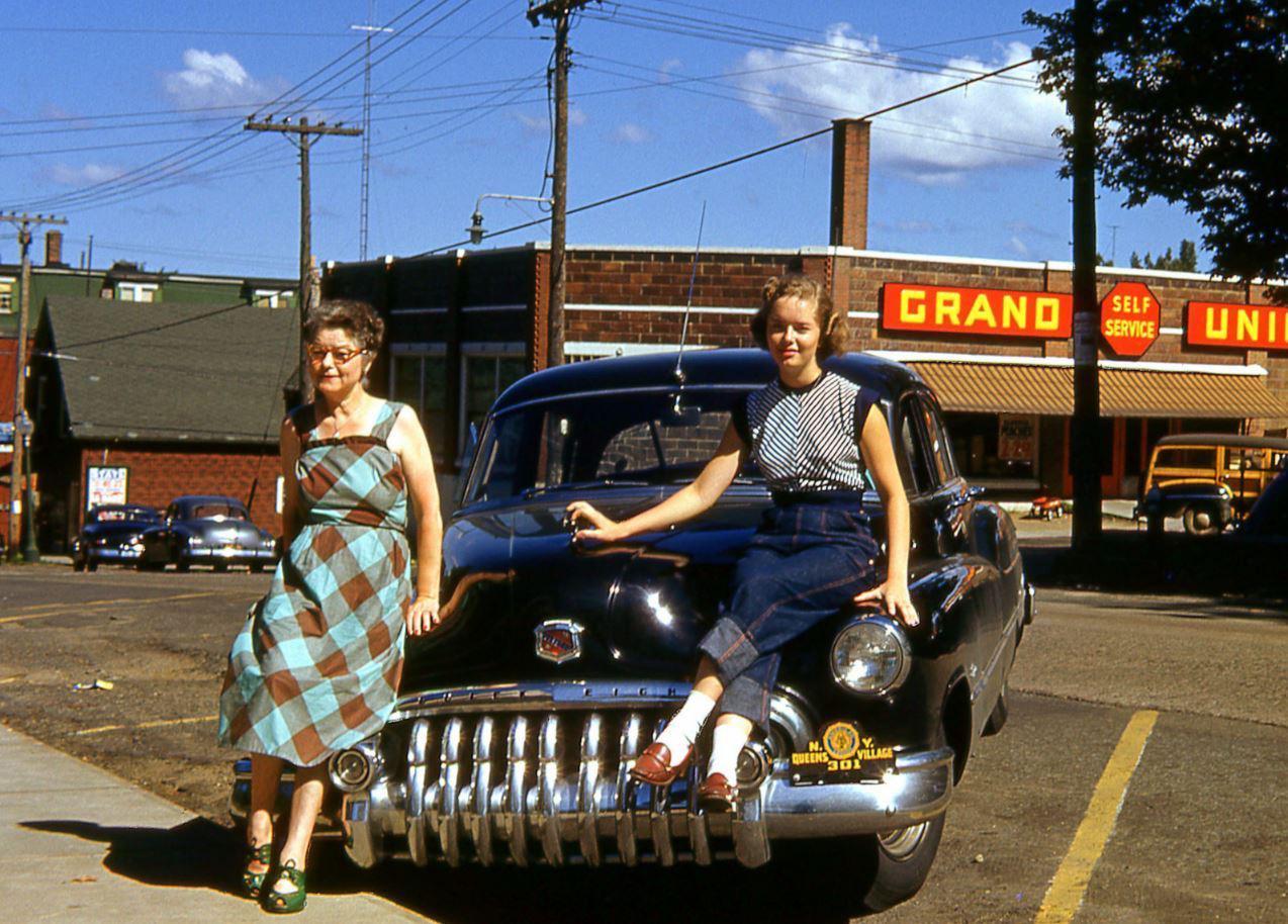 Downtown With Granny Tupper Lake New York 1950 Scrolller 
