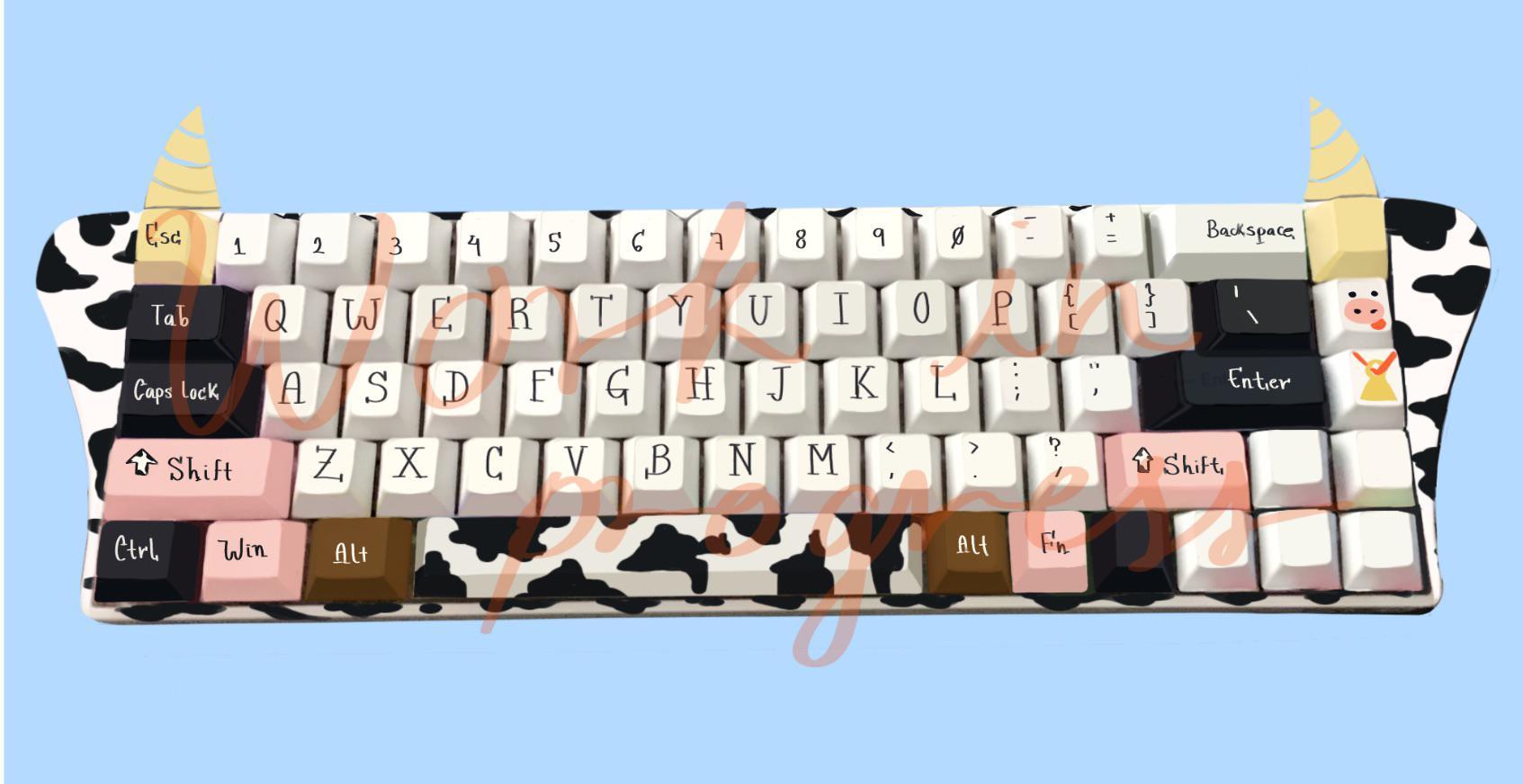 Draco cow keyboard sketch idea still work in progress scrolller