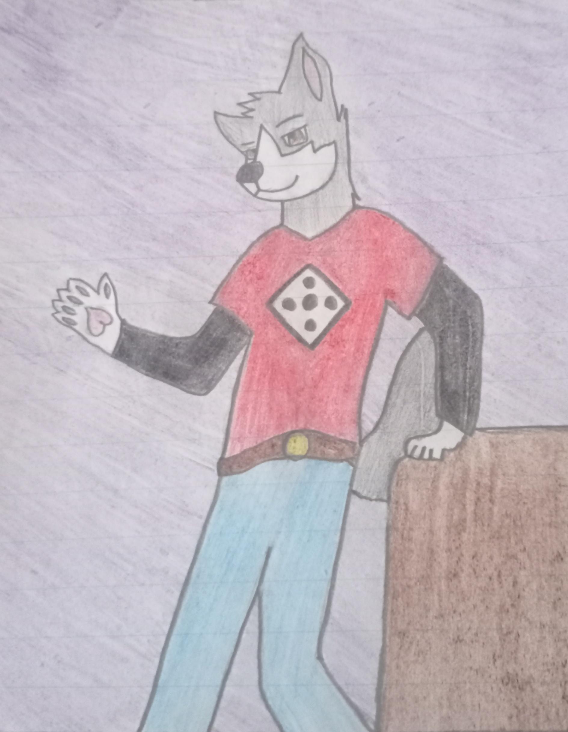 Drawing of my fursona (art by me CyberDiceWolf) how it looks? | Scrolller