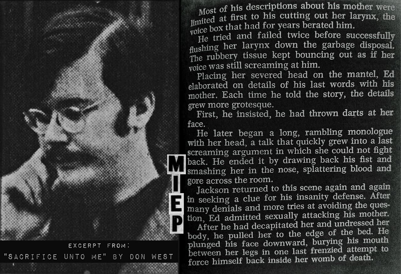 Ed Kemper detailed description of killing his mother Scrolller
