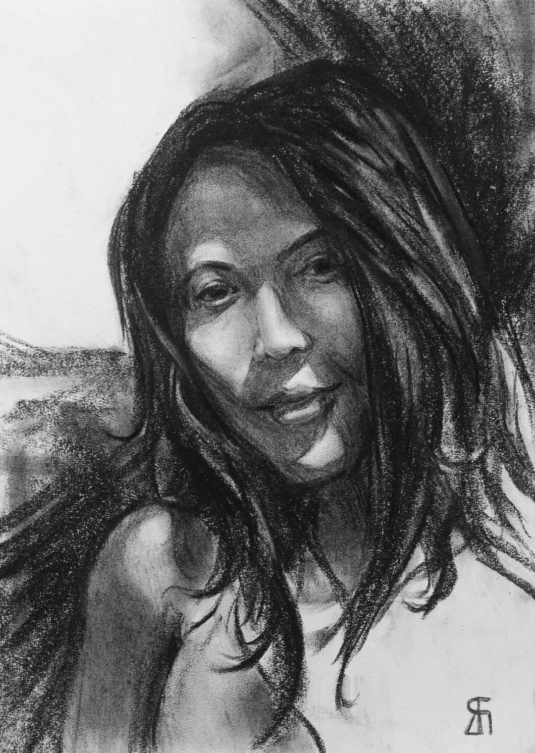 Espérance [Charcoal drawing on paper] Scrolller