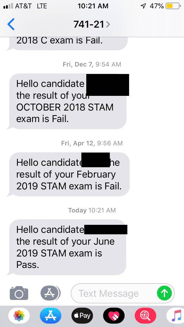 Exam STAM AND C consumed about a year and a half of my life, but today