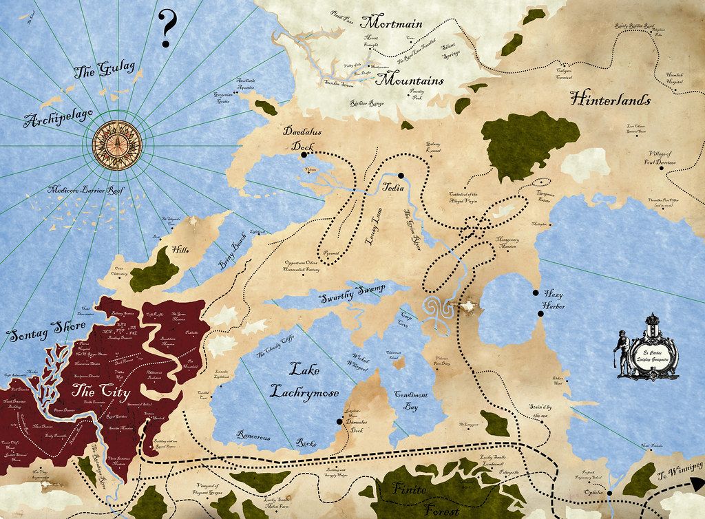 Fan-made Map of the World of ASOUE-The Land of Districts | Scrolller