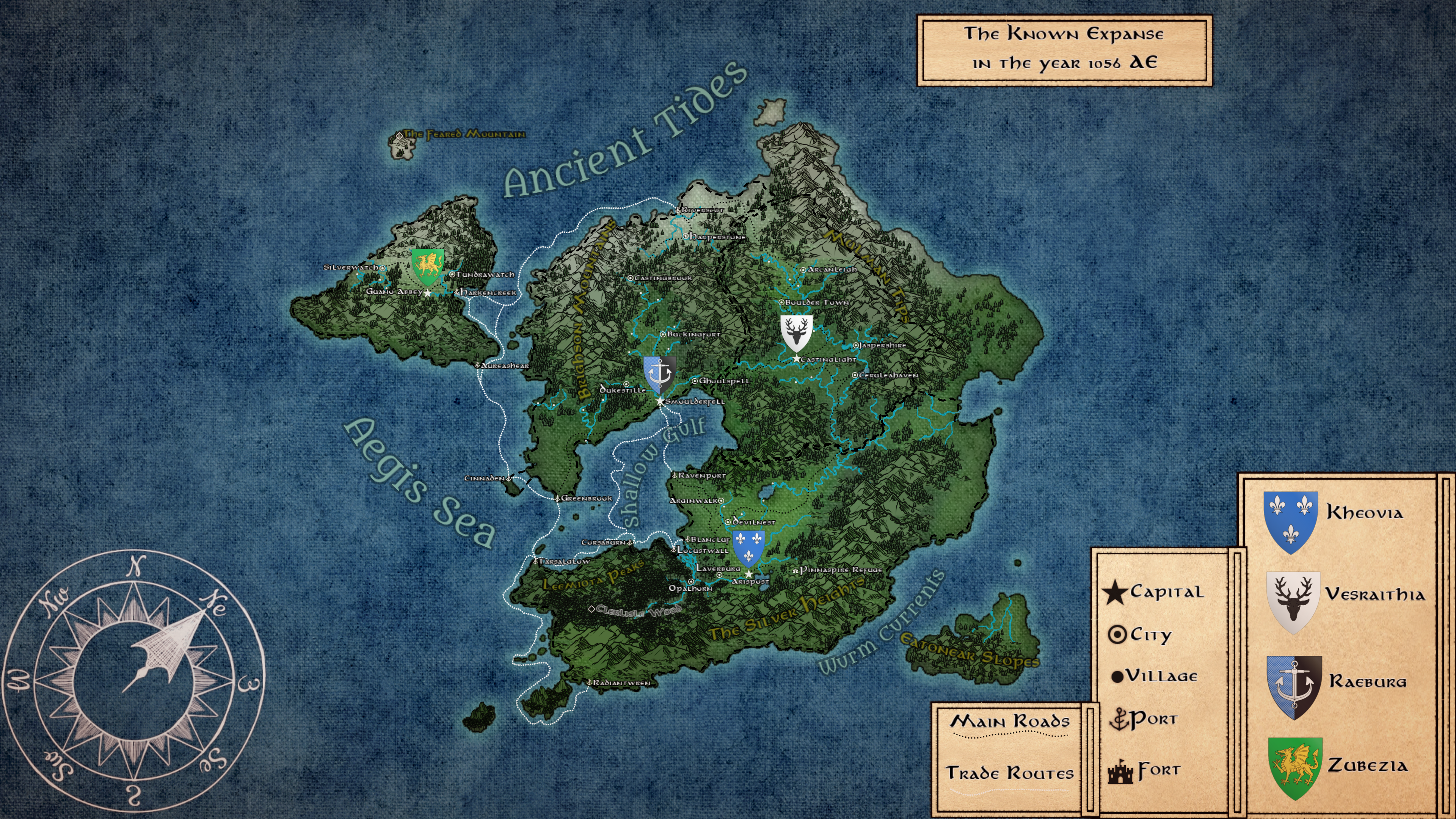 Fantasy map I made, C%C welcome! Let me know your thoughts on the ...