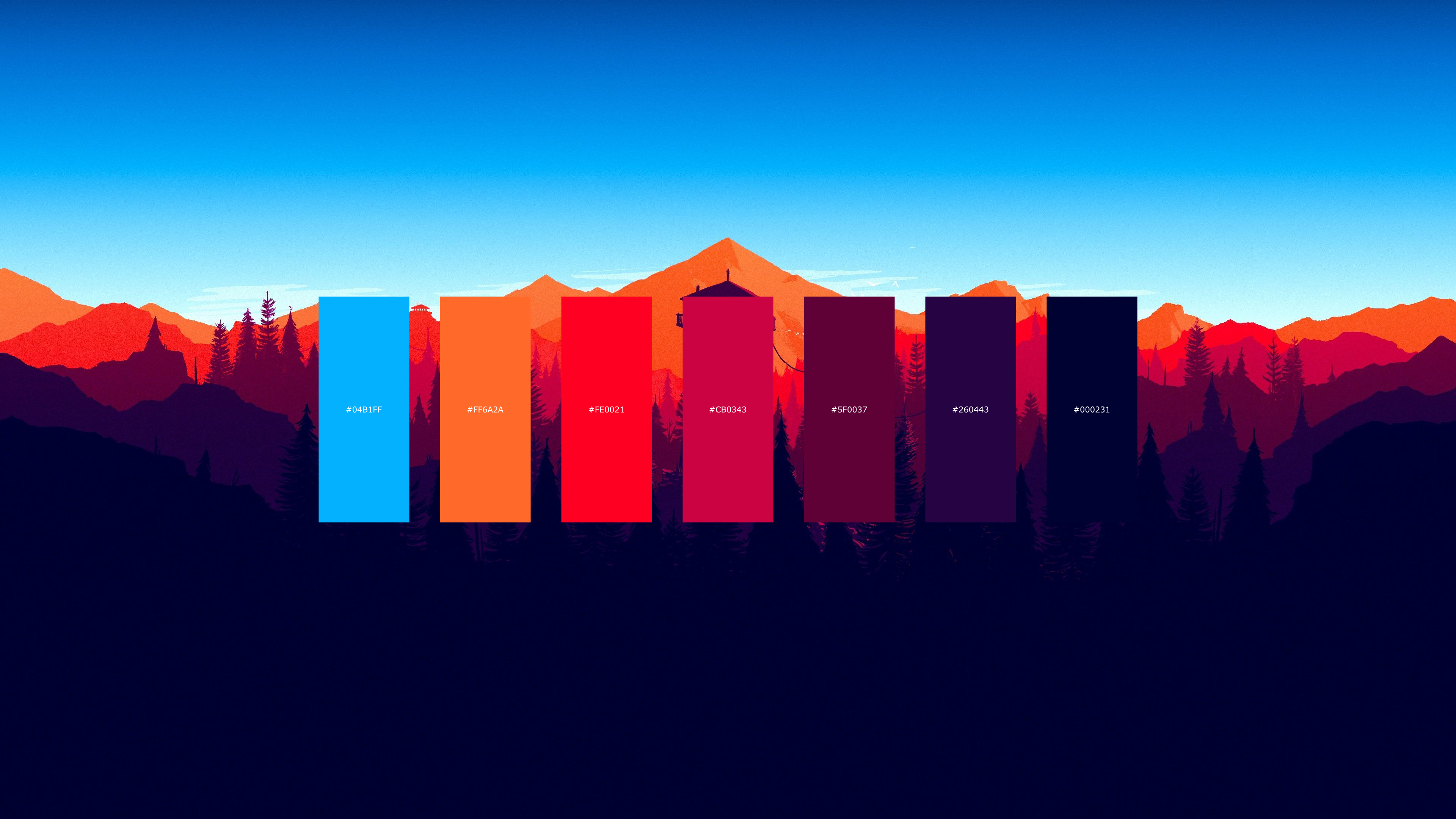 Firewatch Morning color palette [3840X2160] | Scrolller