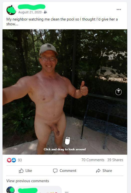 Flashing My Neighbor Naked On Google Naked On Facebook Repost