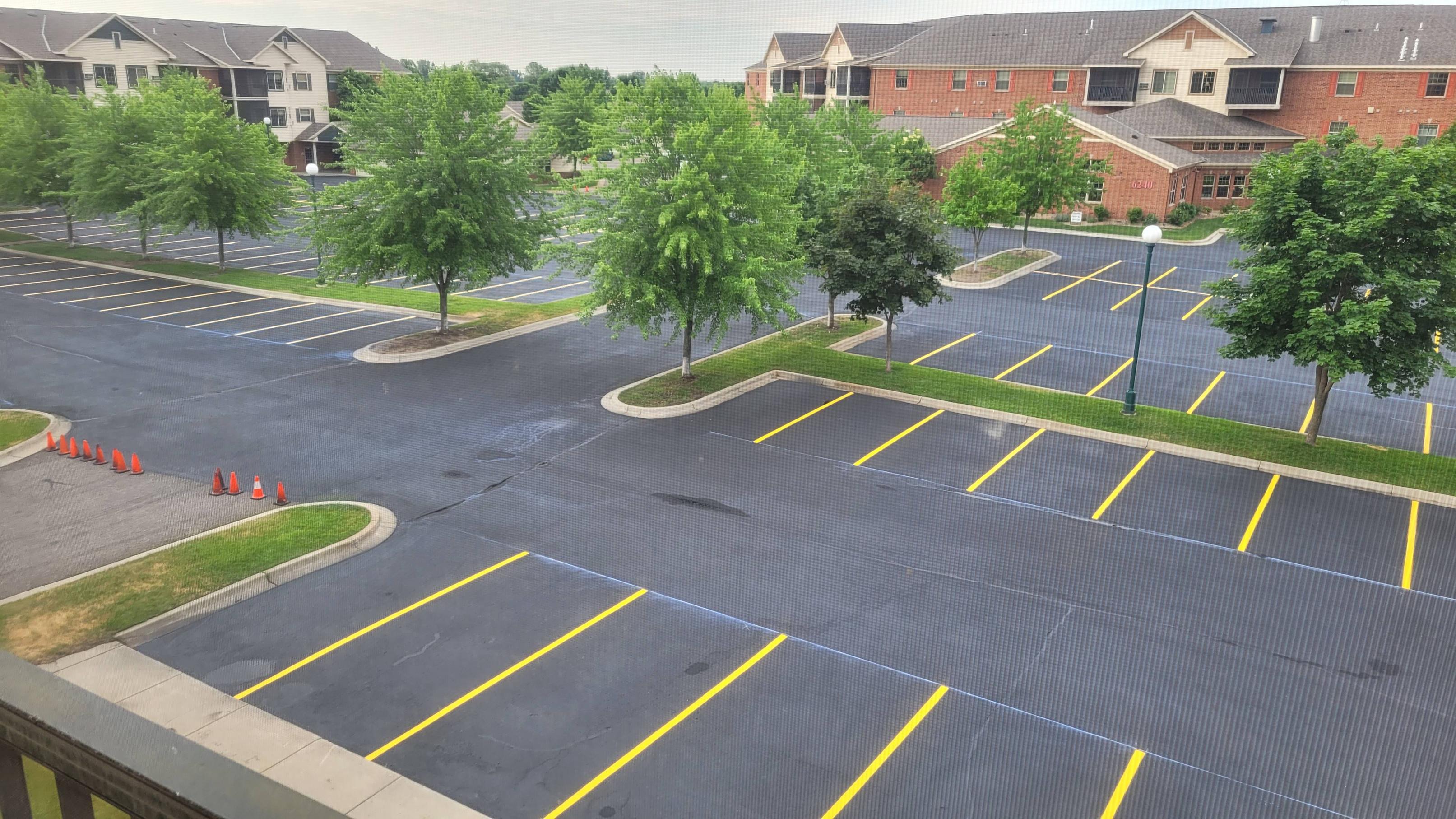 Freshly resurfaced and restriped parking lot | Scrolller