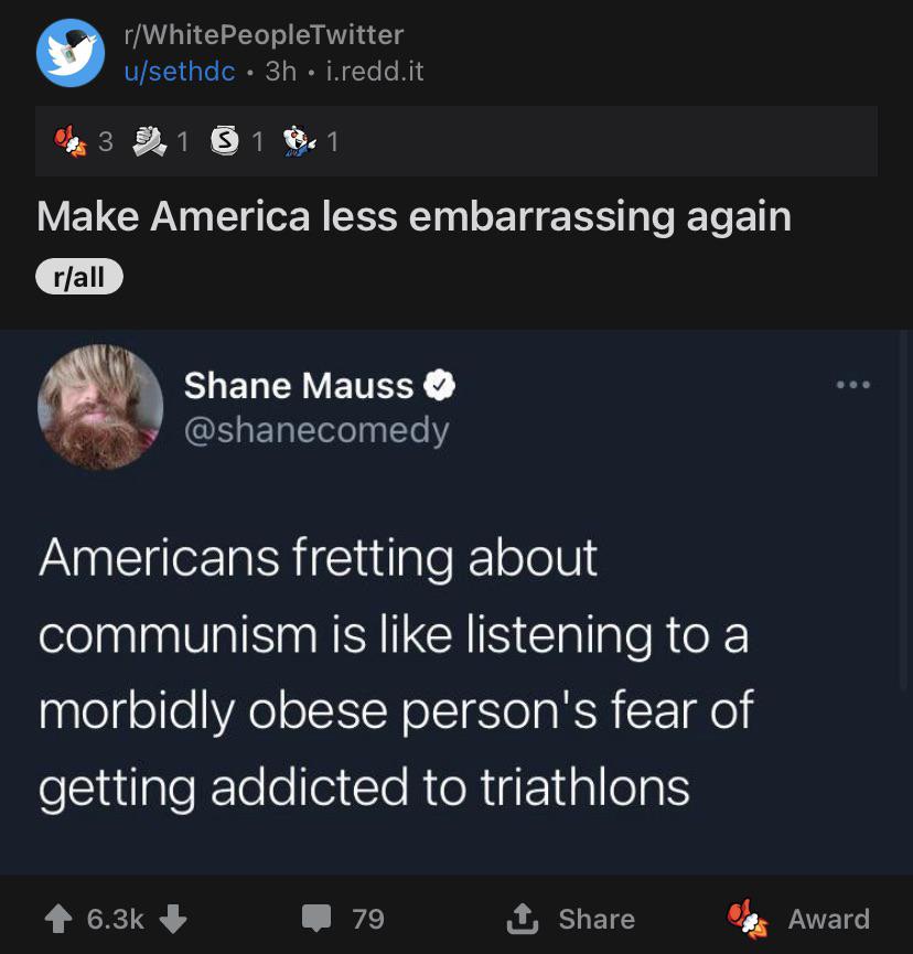 Front page on one of Reddit’s biggest subs. This website is such a cesspit. Scrolller