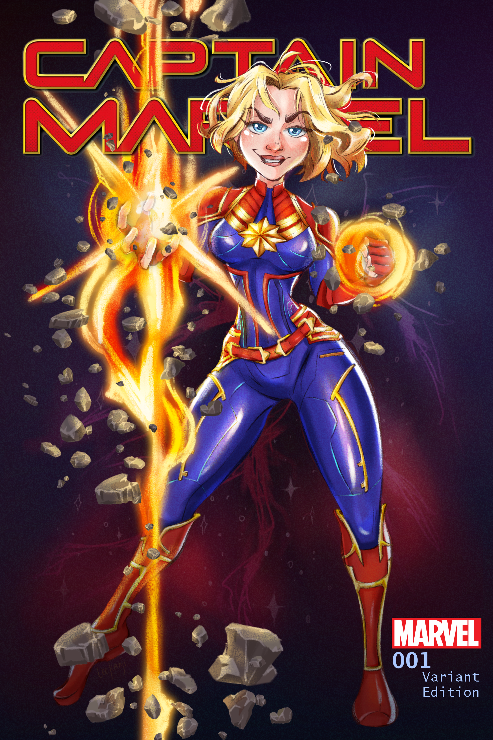 Got inspired to do a Captain Marvel variant cover coz of my recent client. Gave this to them as a freebie ❤ Hope you guys like it