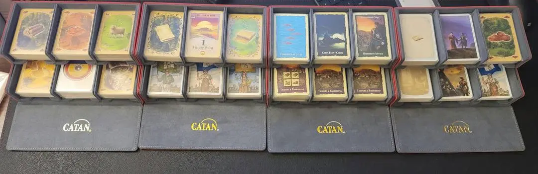 Here are all the cards from the "main series" CATAN games...