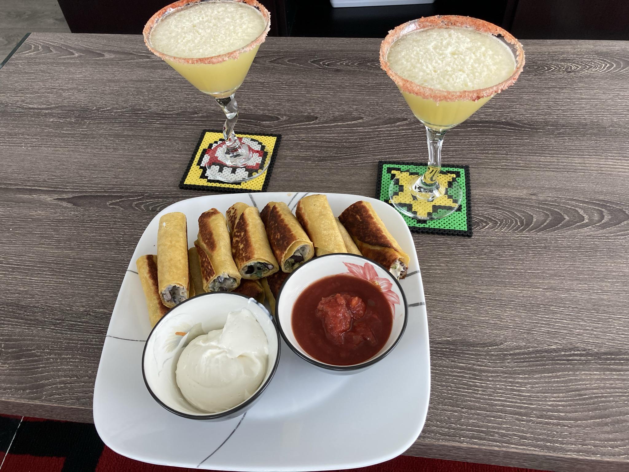 [Homemade] Happy Hour Taquitos & Margaritas Scrolller