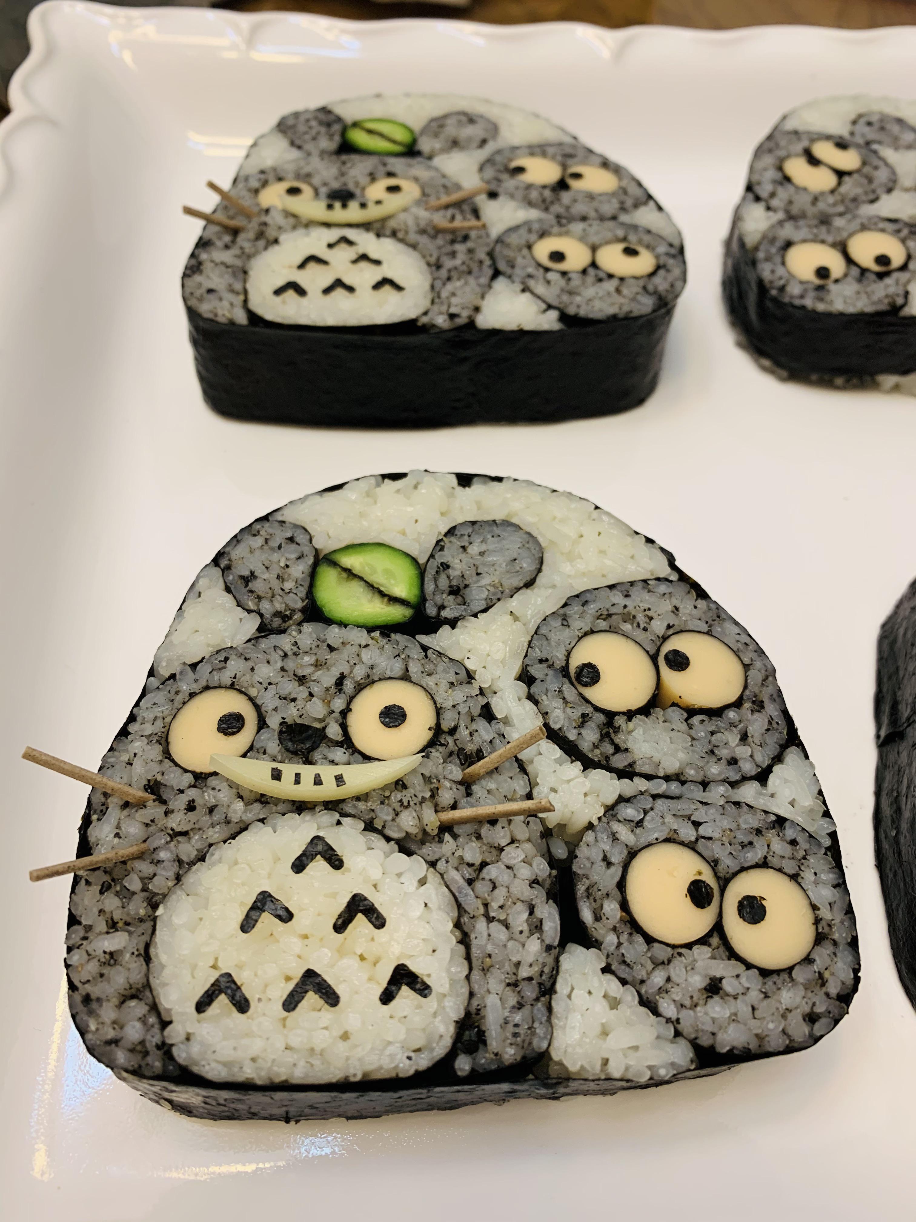[HOMEMADE] Totoro Sushi Rolls | Scrolller