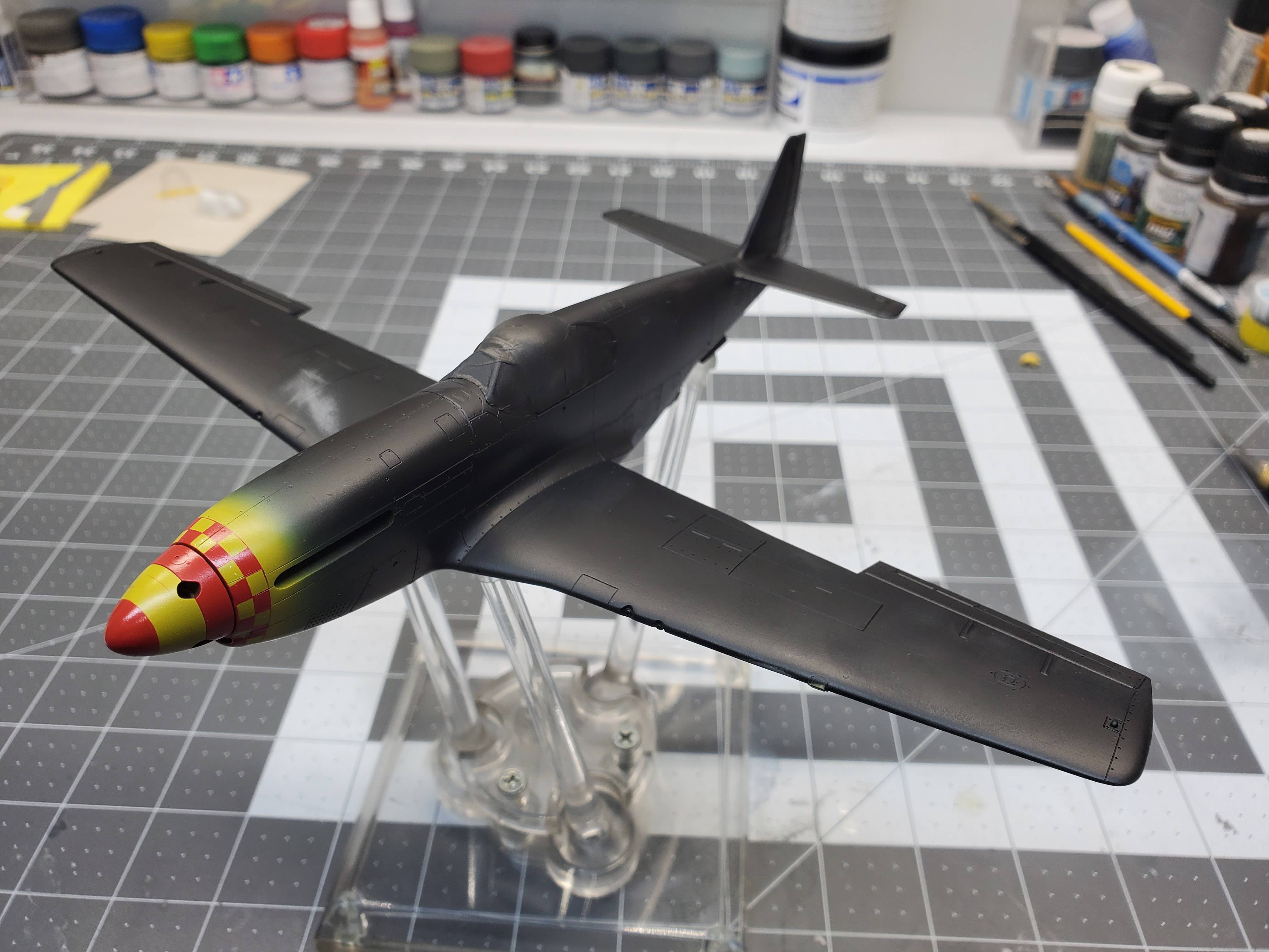 Hours Of Masking Later The Nose Of Bud Anderson s P 51B Old Crow Is hours-of-masking-later-the-nose-of-bud-anderson-s-p-51b-old-crow-is