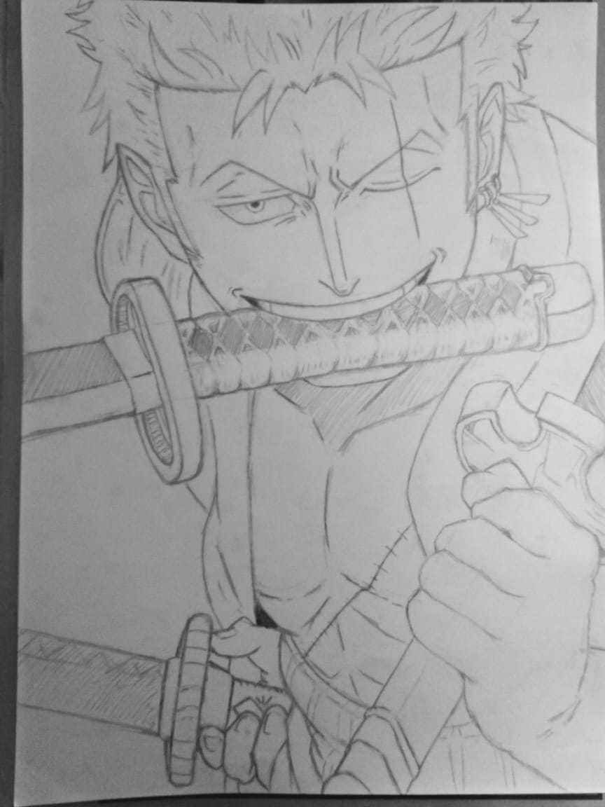 I draw zoro😃😃 | Scrolller