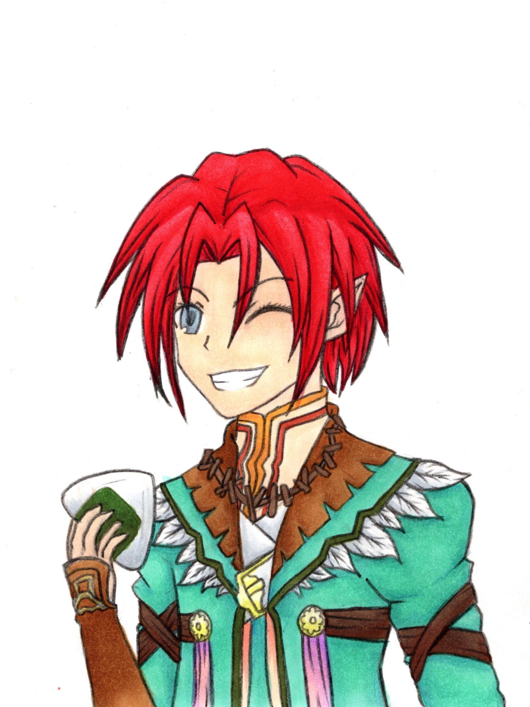 I drew Doug! The fourth Rune Factory 4 character I've drawn to practice ...