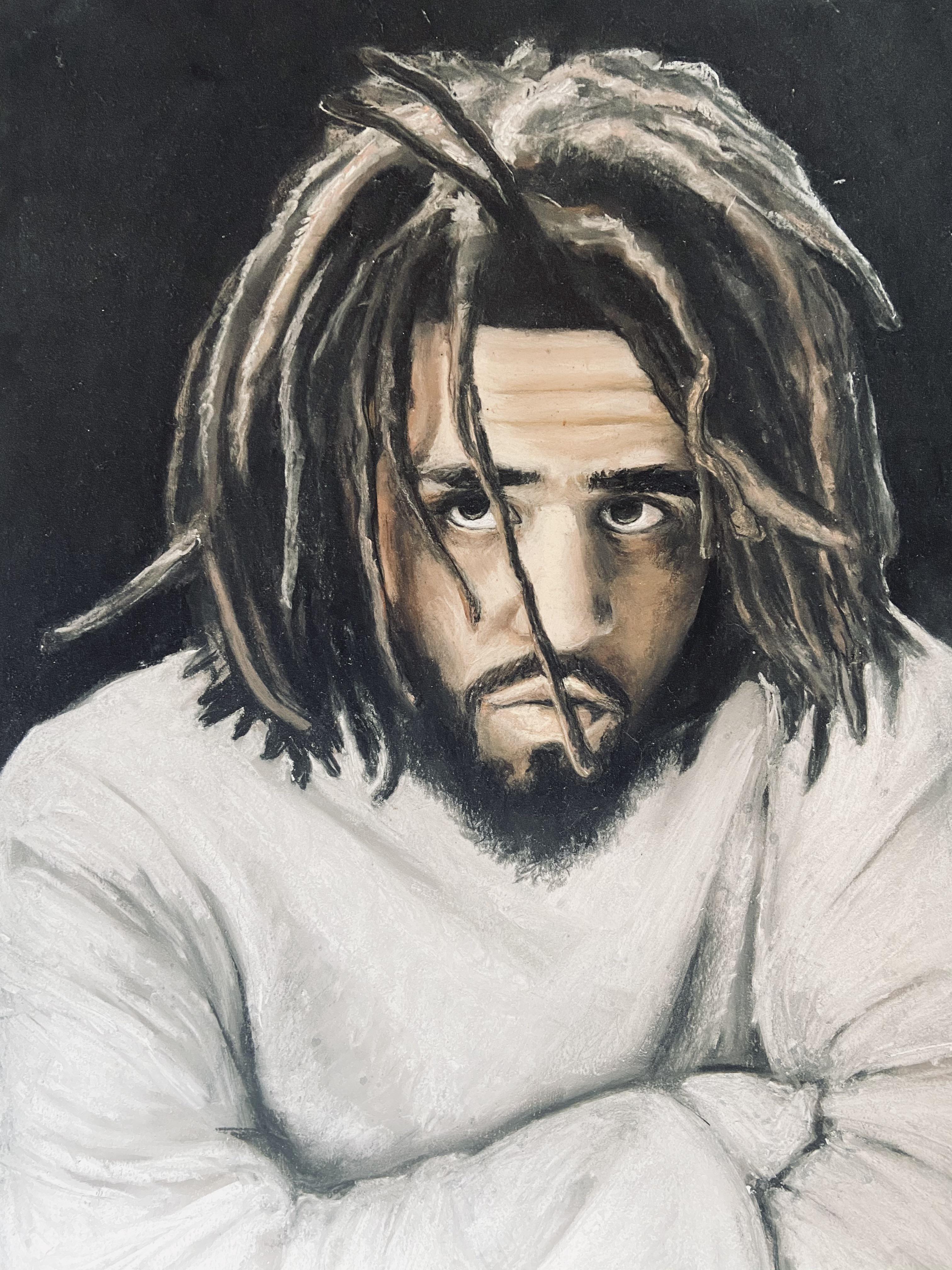 I love J Cole’s music, so talented. Inspired me to do a portrait of him