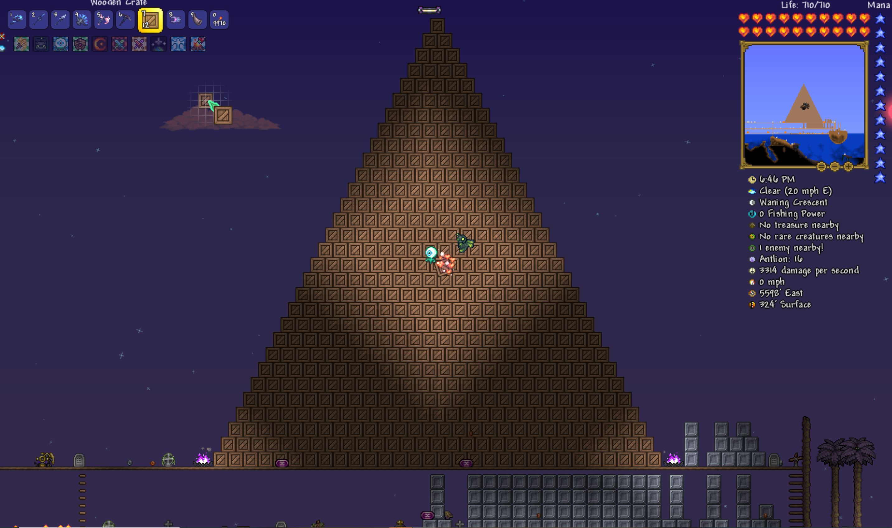 I made a pyramid out of crates | Scrolller