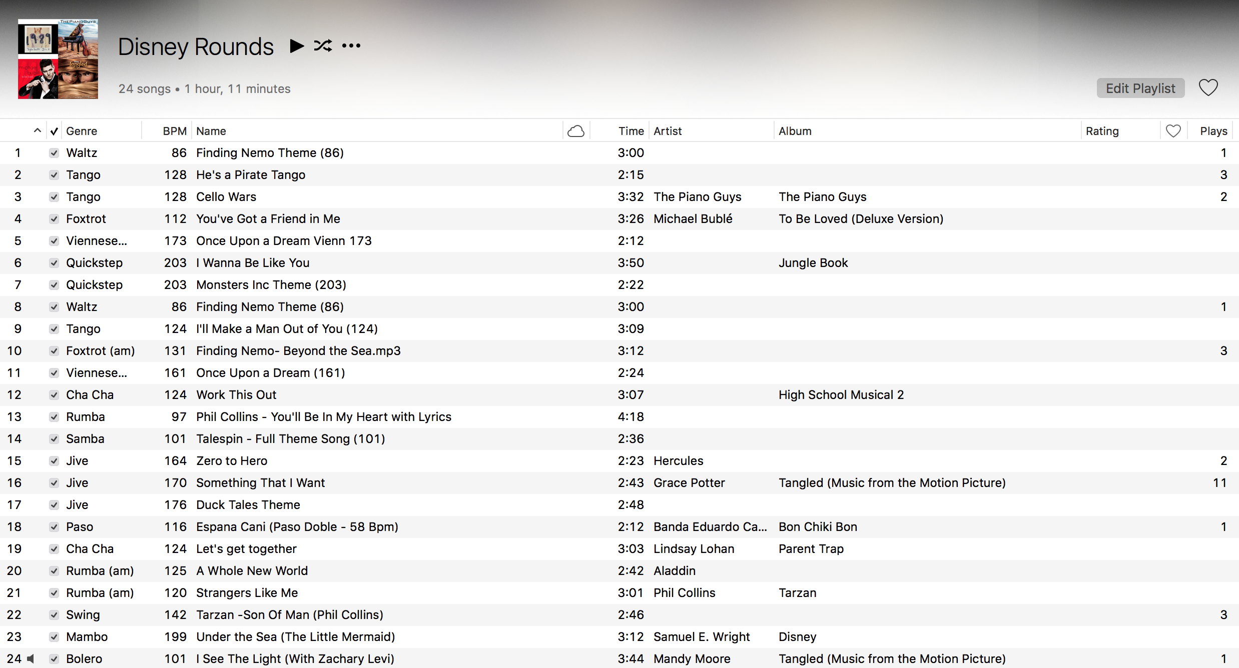 I made a Rounds playlist of Disney songs! Some songs needed their ...