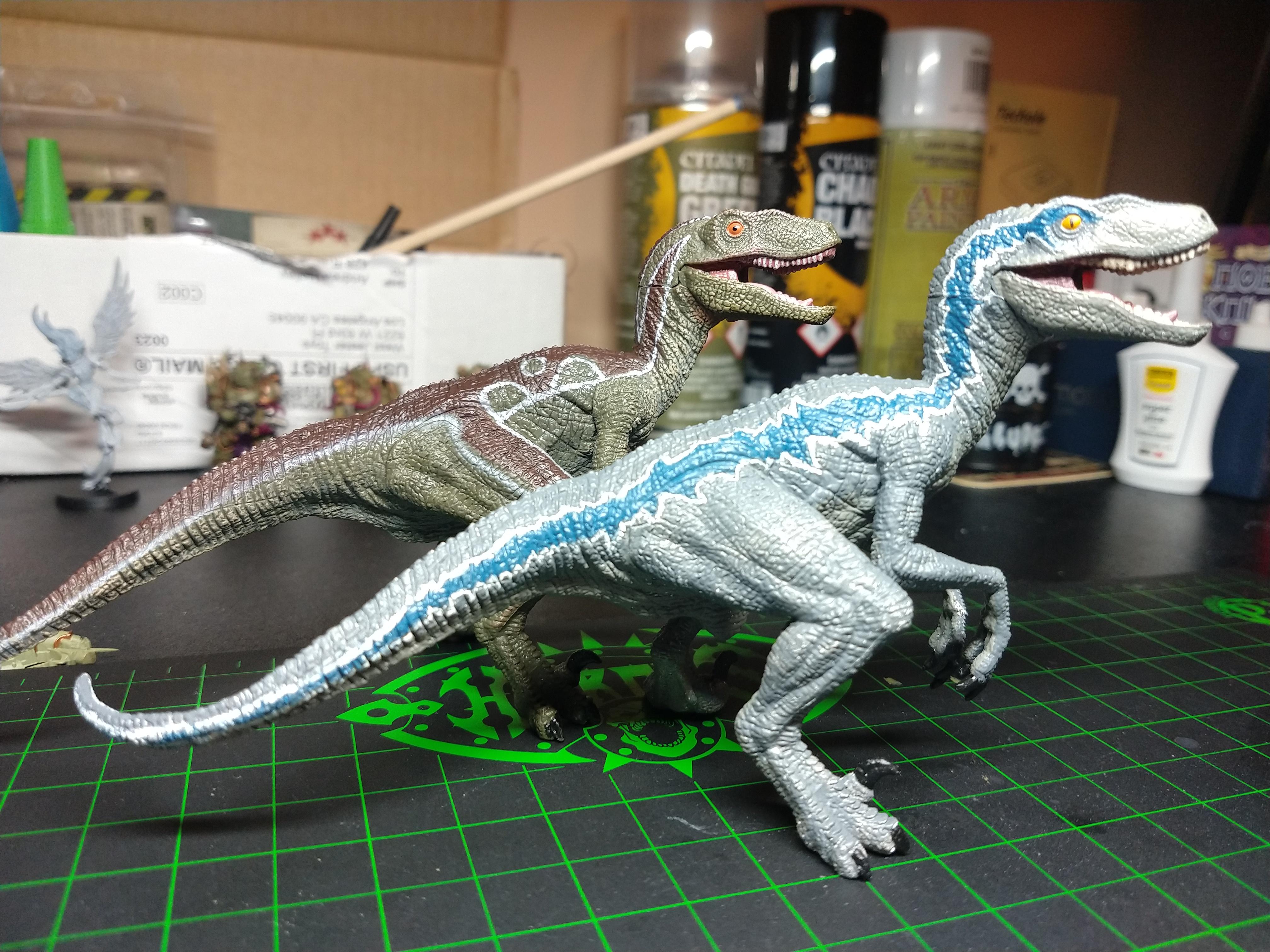 Painted Raptor Mini I painted a raptor figure to look like Blue today. How'd I do? | Scrolller