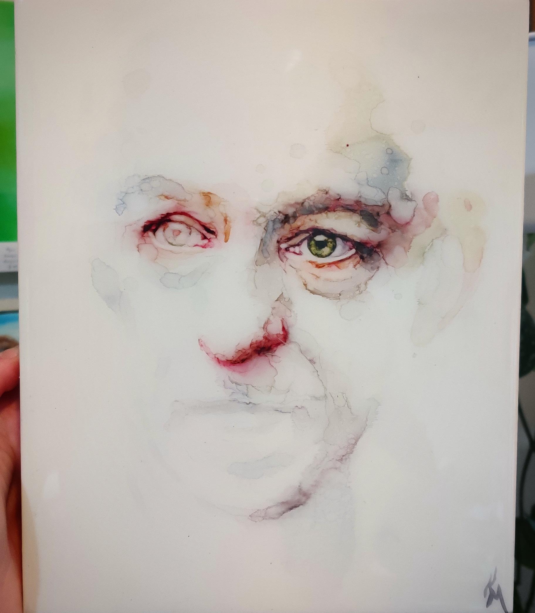 IDAP of an old man using alcohol inks! | Scrolller
