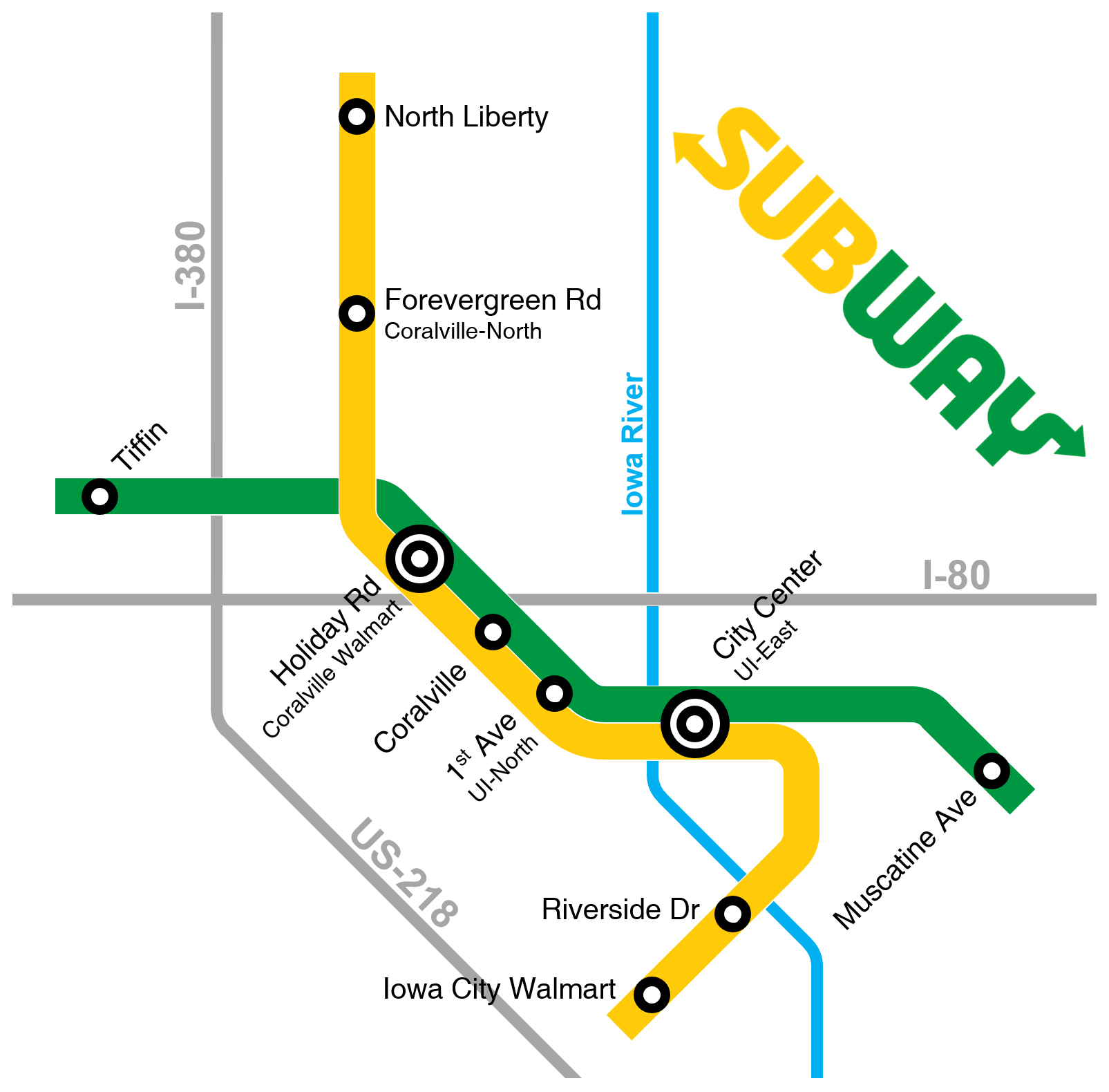 Nearest Subway If Subway connected their locations with a subway lines | Scrolller