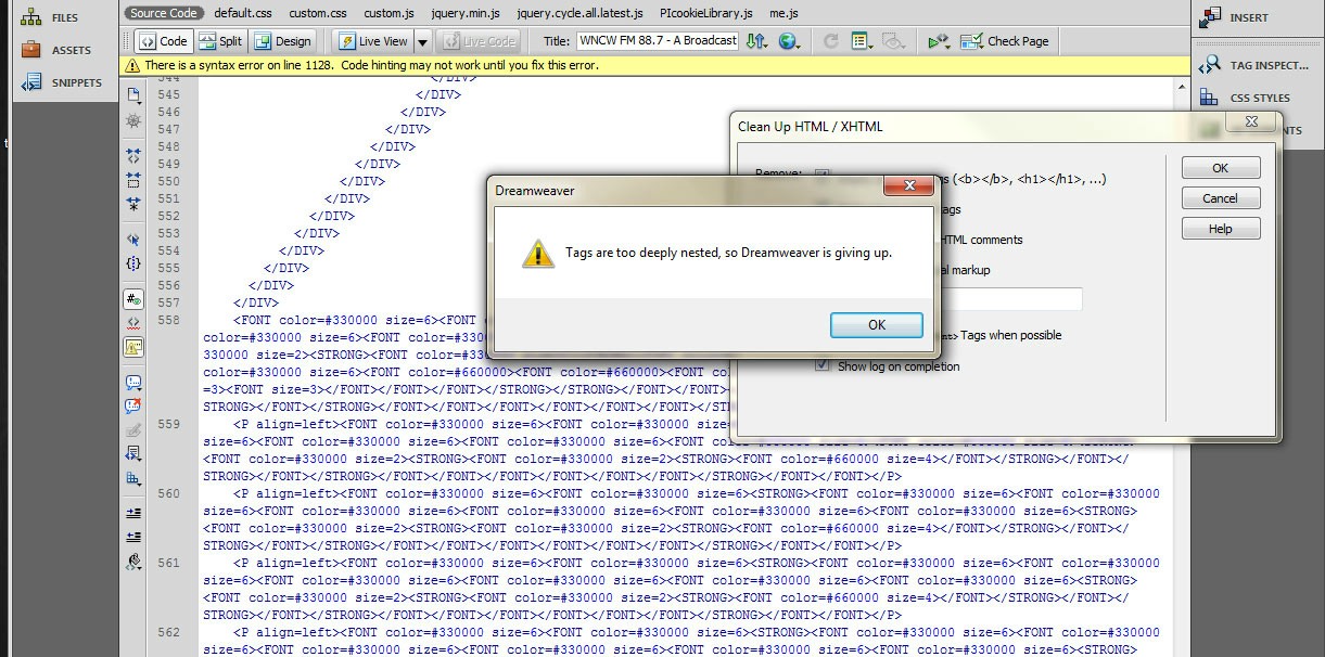 If your website's code looks like this you failed as a web developer ...