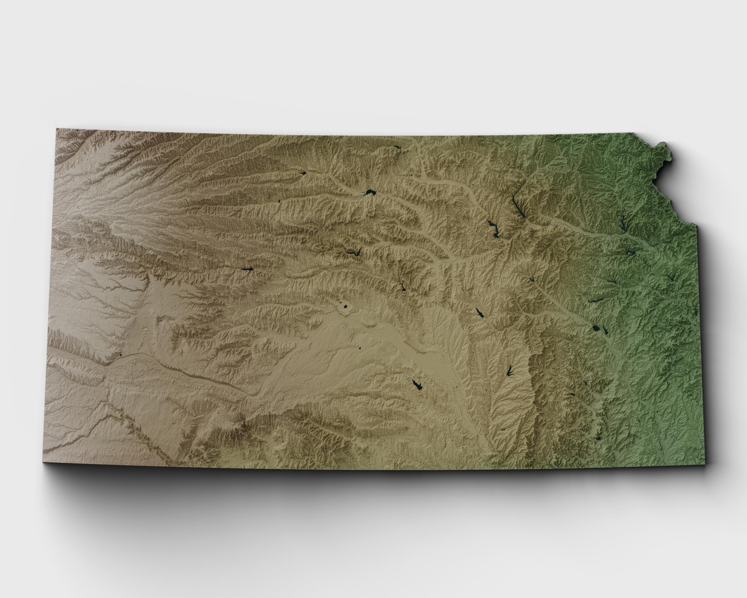 Topography Vector Kansas I've been rendering topographic maps of states and sharing them with ...