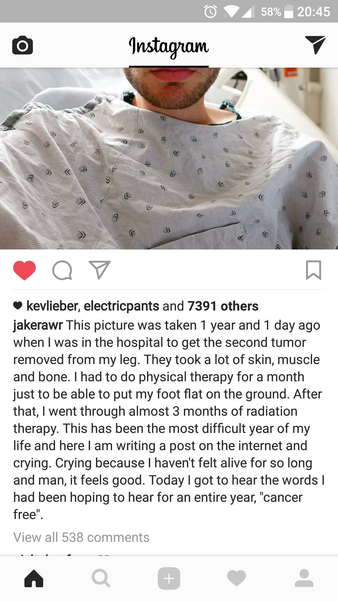 Jake is officially cancer free! | Scrolller