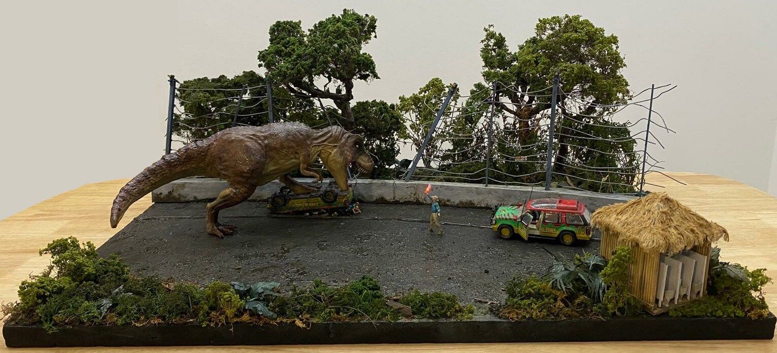 Jurassic Park T Rex Breakout Diorama Scrolller 