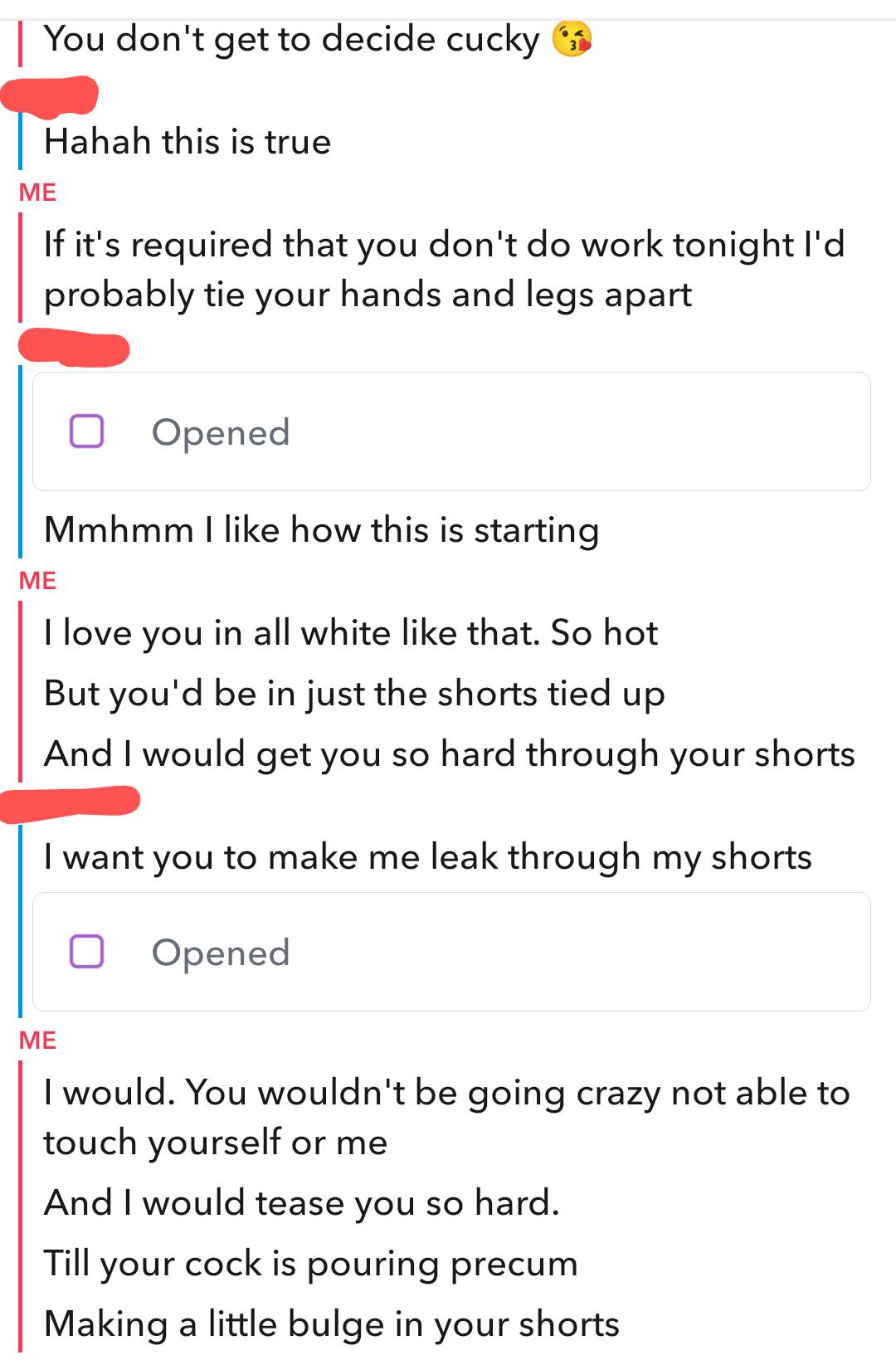 Just a sample of the hot chats me and cucky have together 😈 | Scrolller