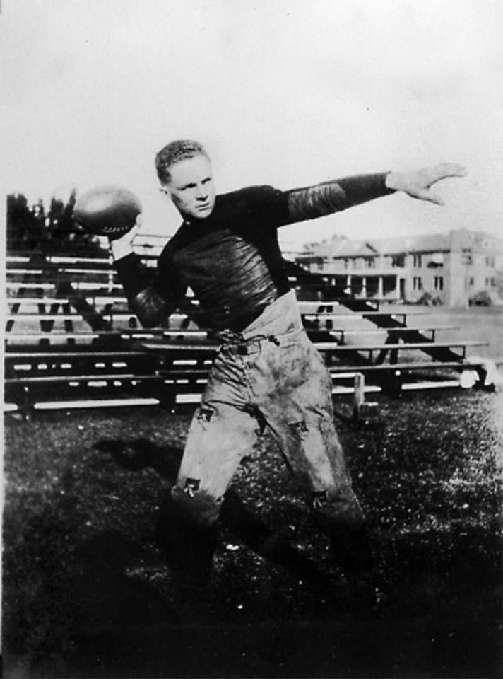 Known as the Red Thunderbolt, Chris Cagle was captain of the SLI football team in 1925. Before