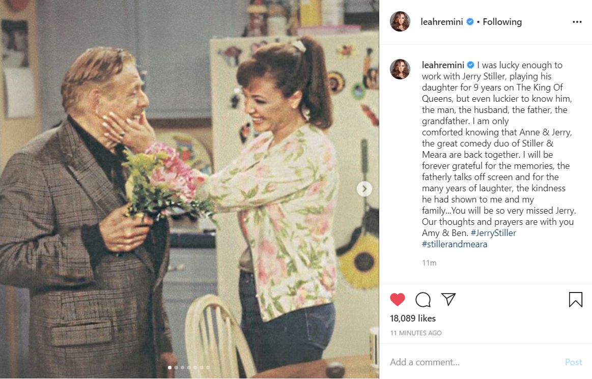 Leah Remini pays tribute to the late Jerry Stiller Scrolller