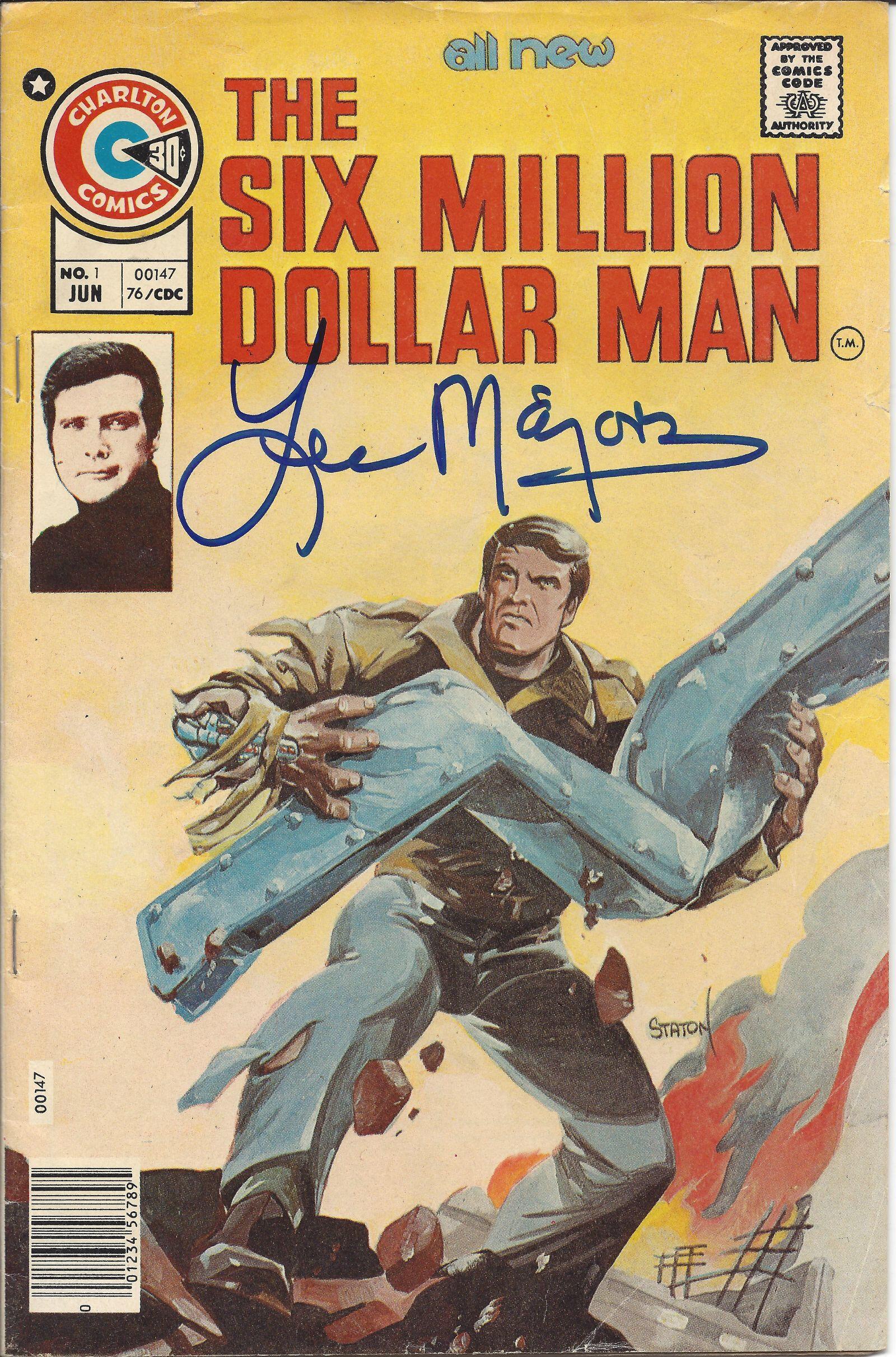 Lee Majors signed "The Six Million Dollar Man" comic issue number one