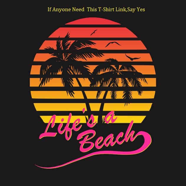 Life's a Beach 80s Tropical Sunset | Scrolller