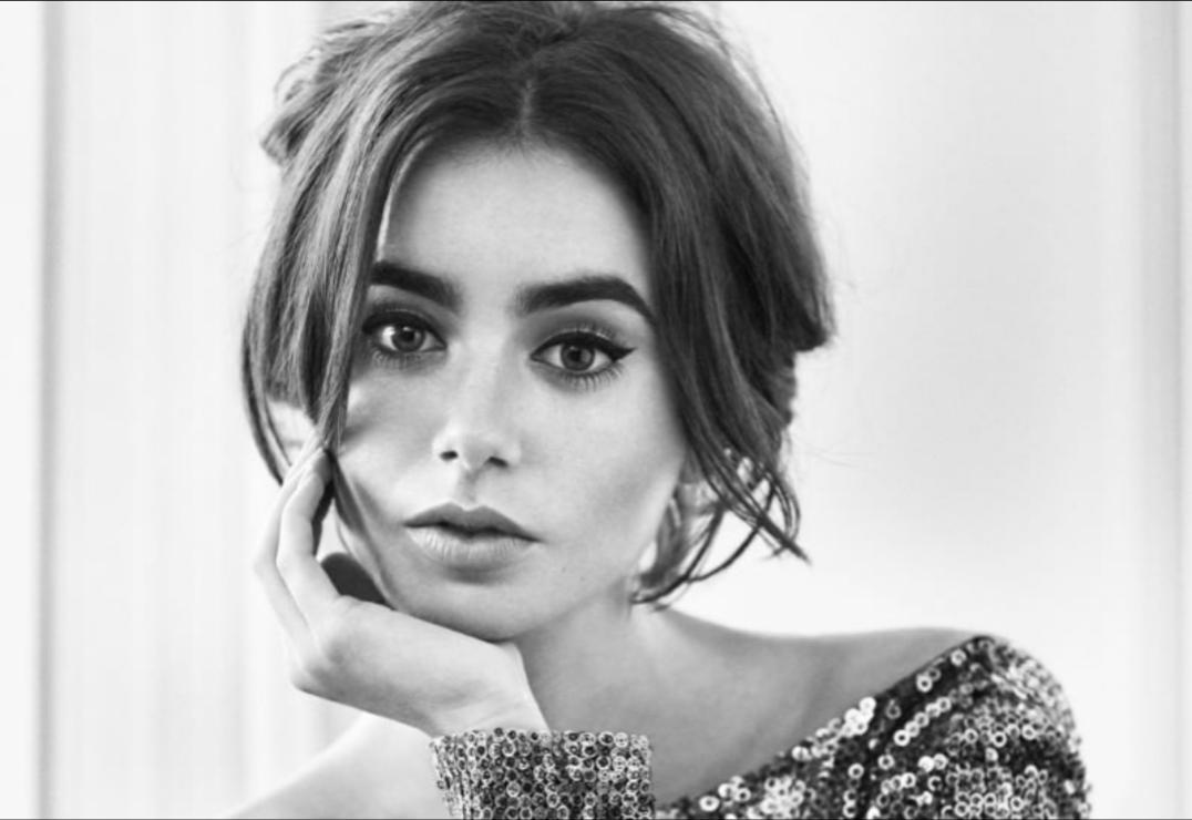 5. Lily Collins' Stunning Blue Hair Moments - wide 5