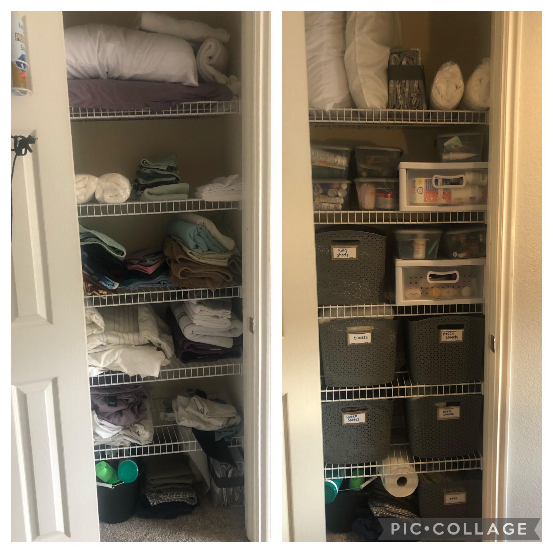 Linen closet before and after | Scrolller