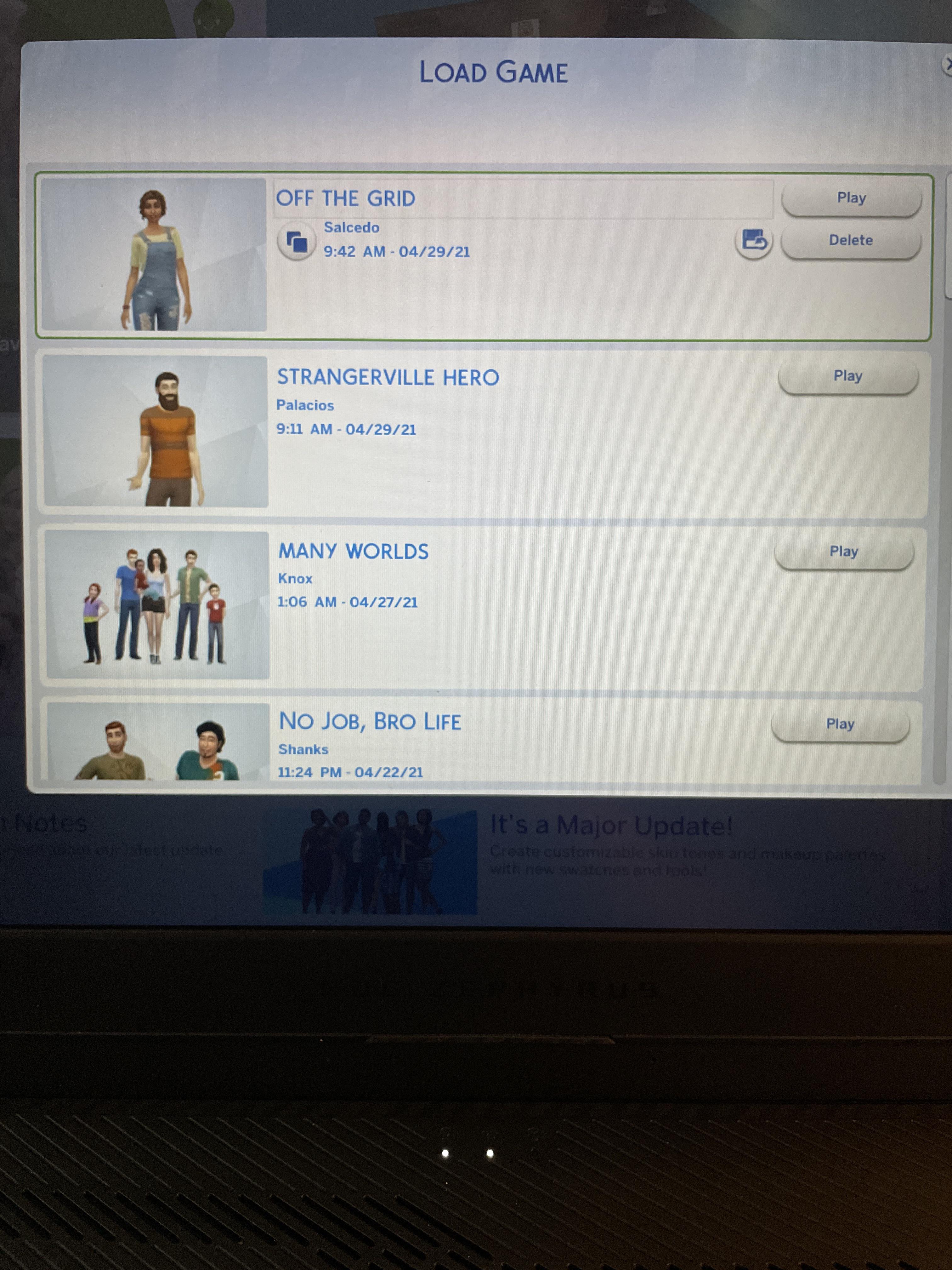 Load game menu sucks. I do not like it | Scrolller
