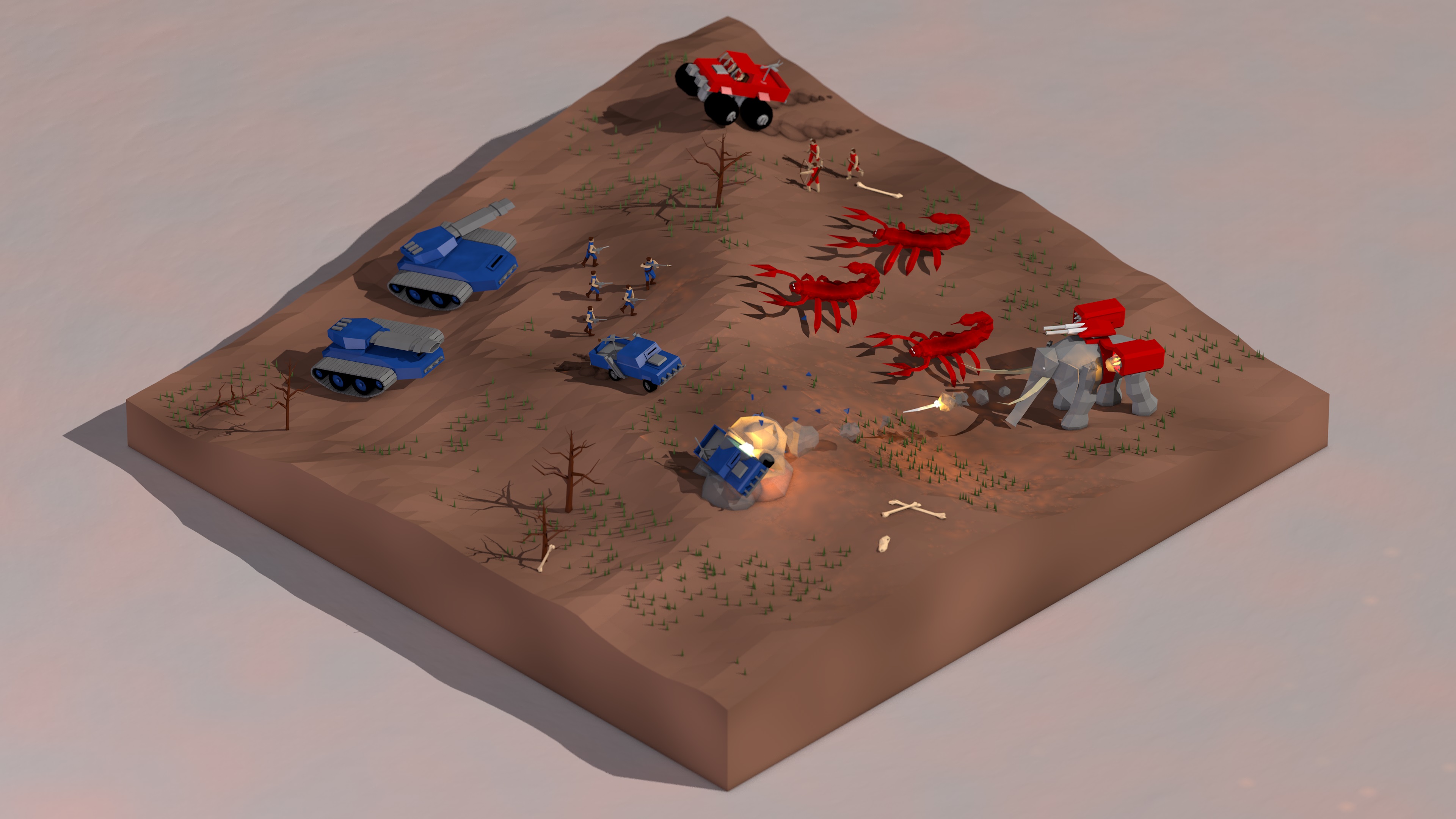 Low Poly rendition of an old RTS game (KKND) | Scrolller