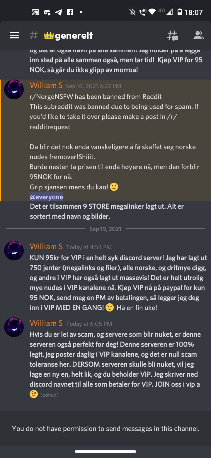 Må bare si ifra om han her, denne discorden er så scam, bruke 150 kr(04)