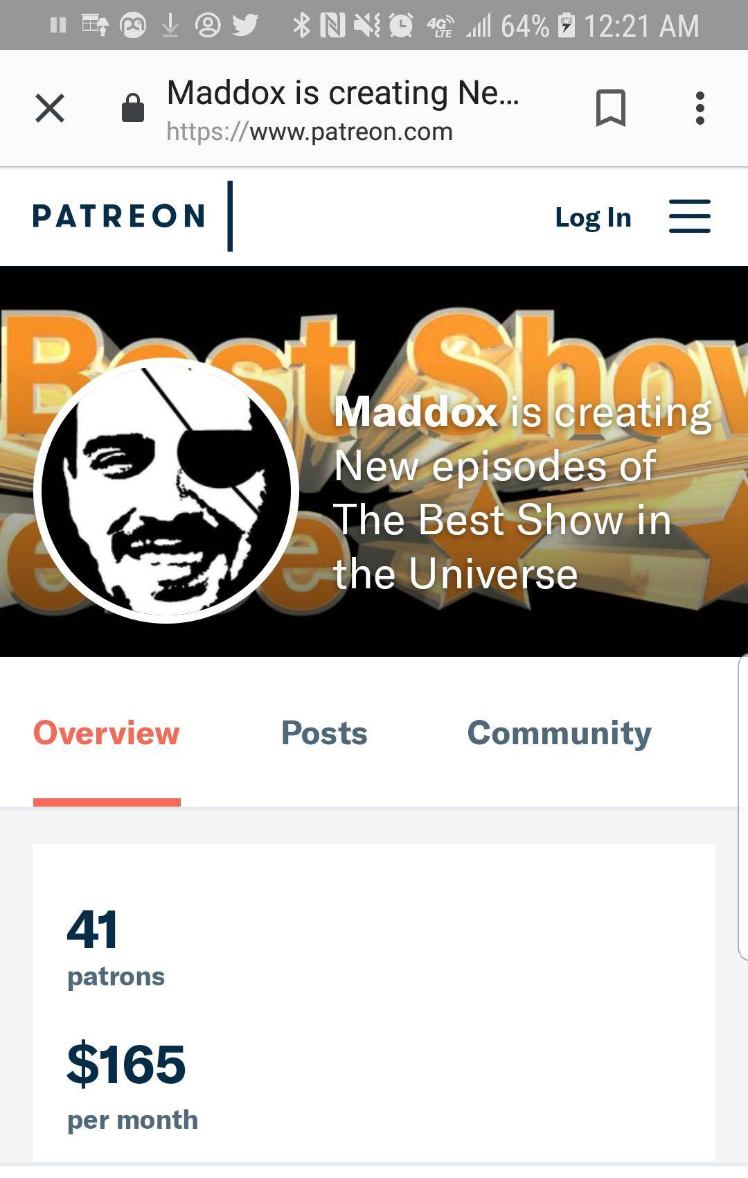 Maddox patreon at historic low, get in on the ground floor! | Scrolller