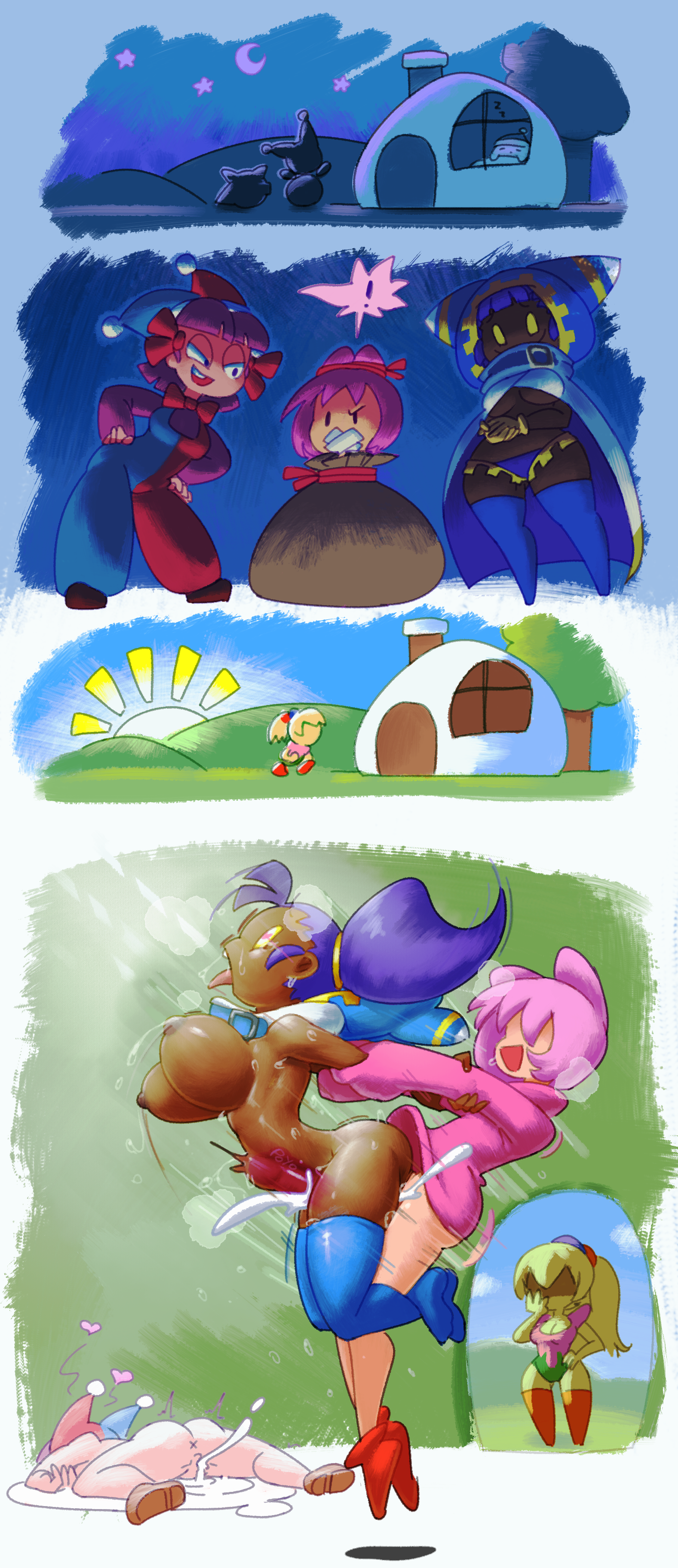 Marx and Magolor attempt to kidnap Kirby Scrolller.