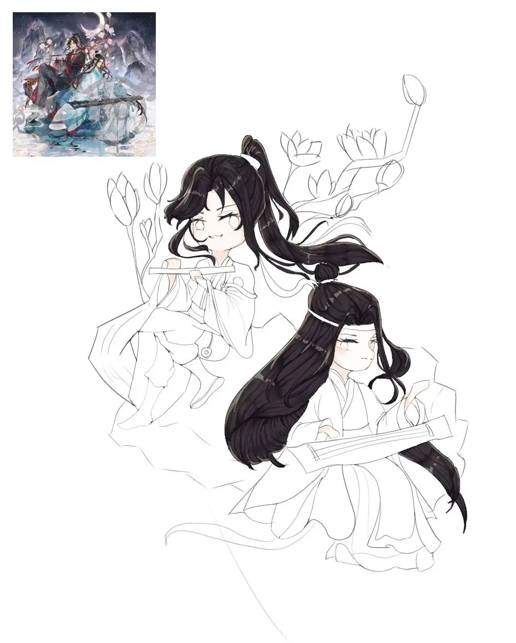 MDZS figure promo art chibi vers. (WIP) | Scrolller