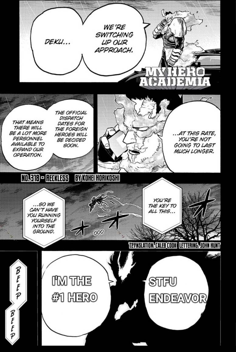 MHA CH. 318 spoilers | Scrolller