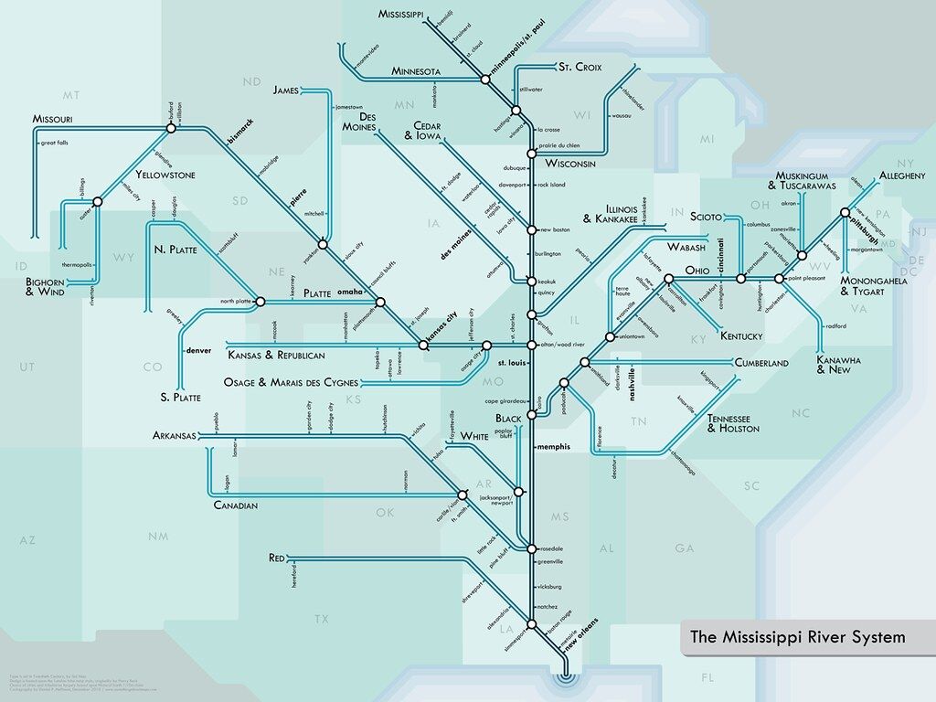 Mississippi River Metro Map [777 X 583] | Scrolller