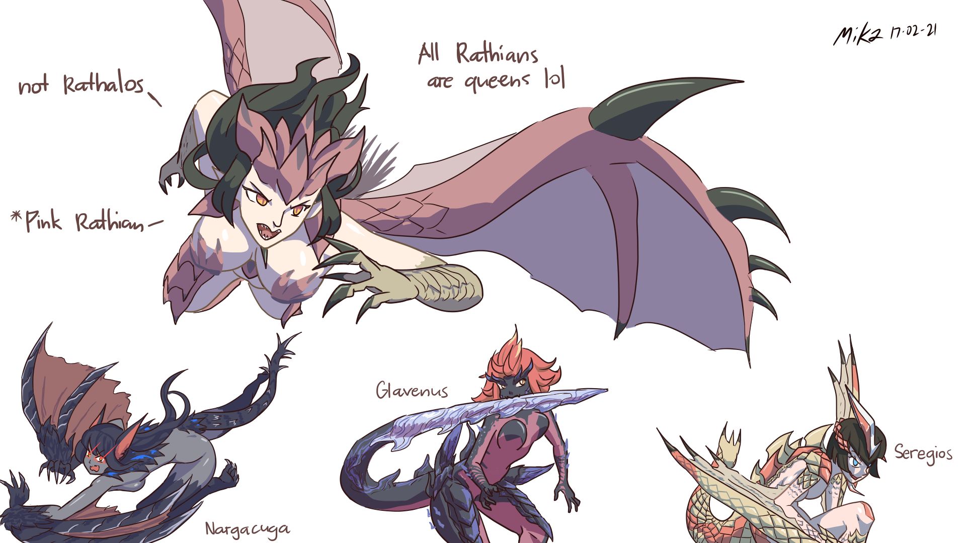 [Multiple] monster girls sketches | Scrolller