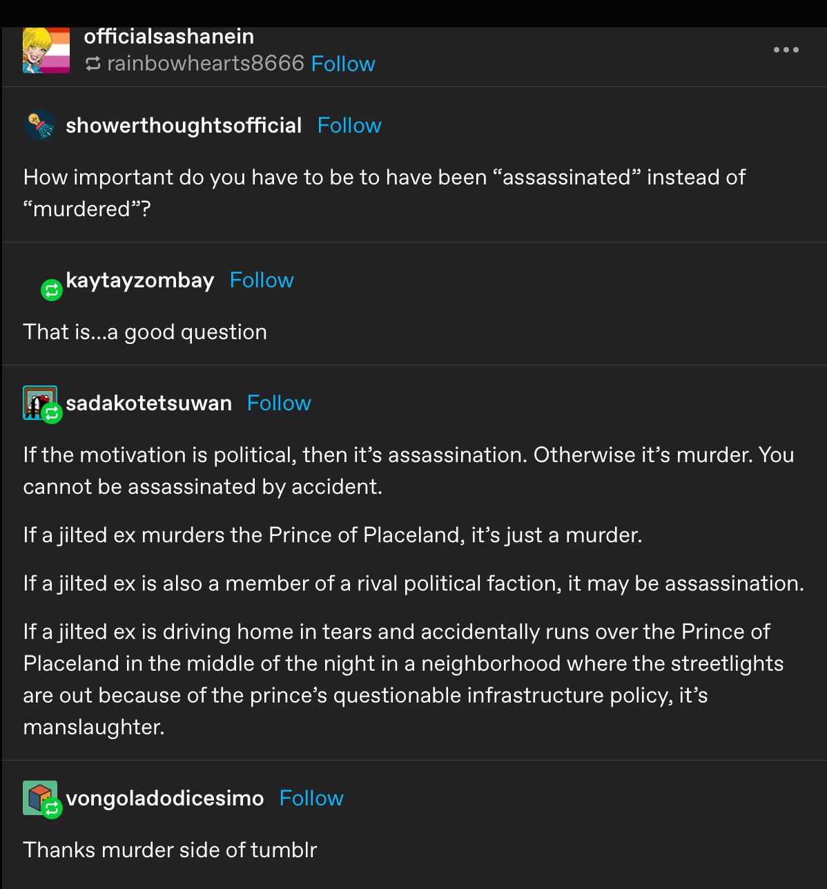 Murder Vs Assassination Scrolller