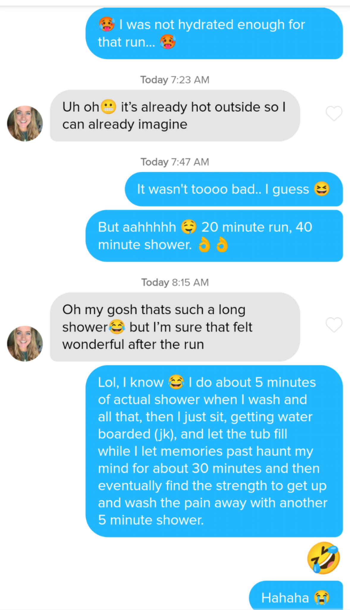 My 40 minute shower breakdown. 🤣 Scrolller